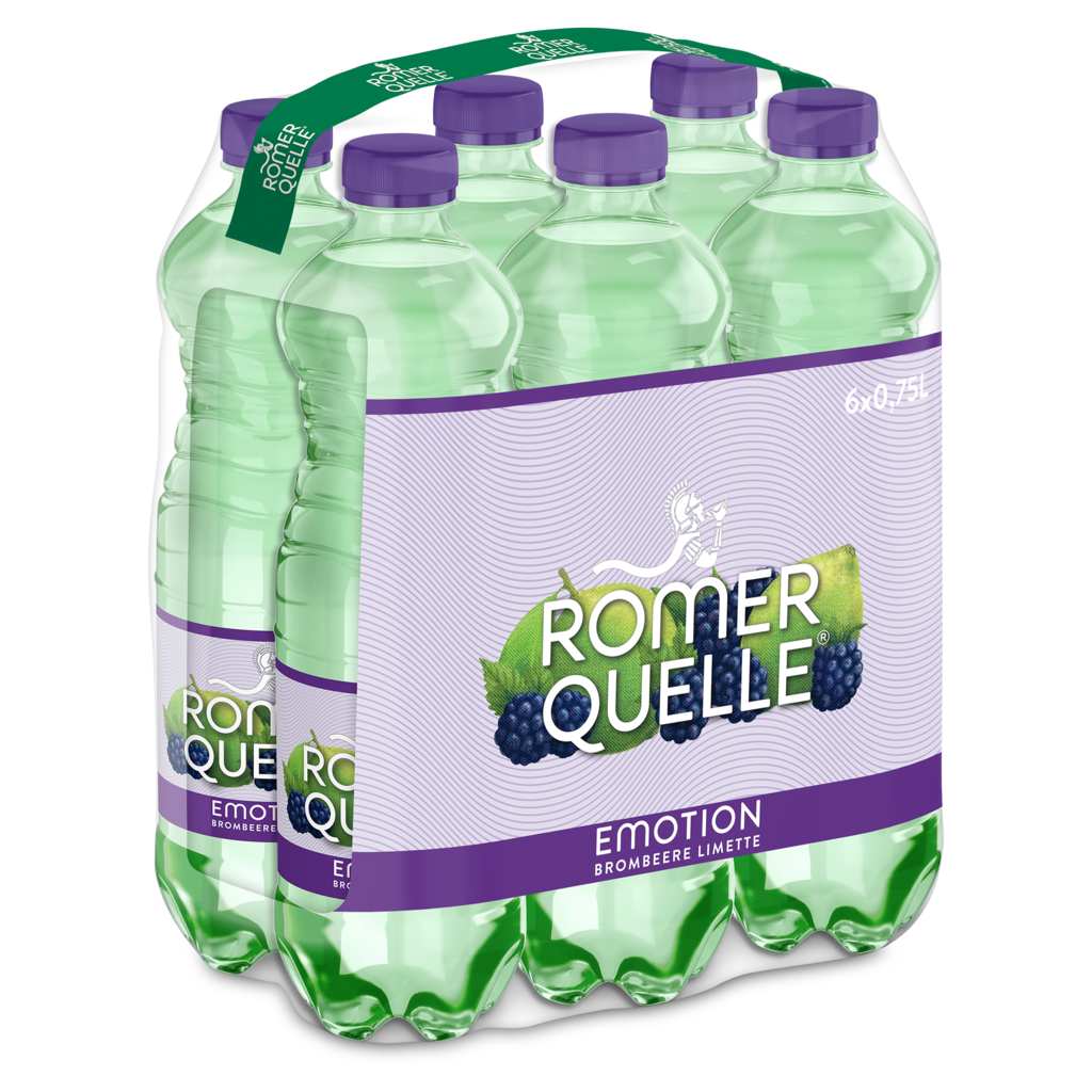 6 0.75l Fl Römerquelle Emotion Brombeere Limette PET EWP 