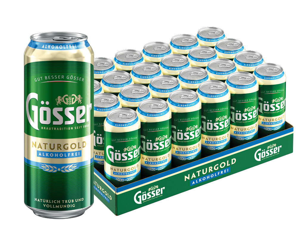 24 0.50l Ds Gösser Naturgold Alkoholfrei Dose 