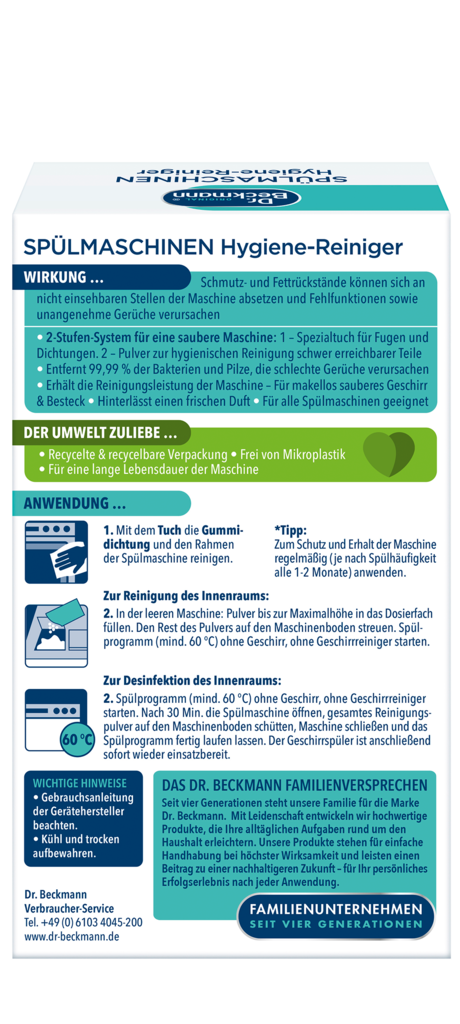 6 75g Pg Dr Beckmann Spühlmaschinen Reiniger 