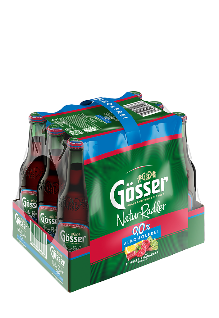 12 0.33l Fl Gösser Naturradler Himbeer Rhabarber 0,0% 