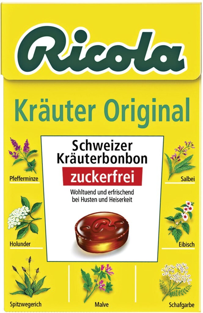 10 50g Pg Ricola Kräuter zuckerfrei 