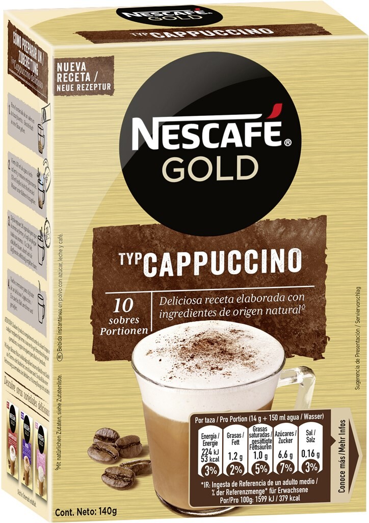 6 140gr Pg Nescafé Gold Cappuccino Portionen 