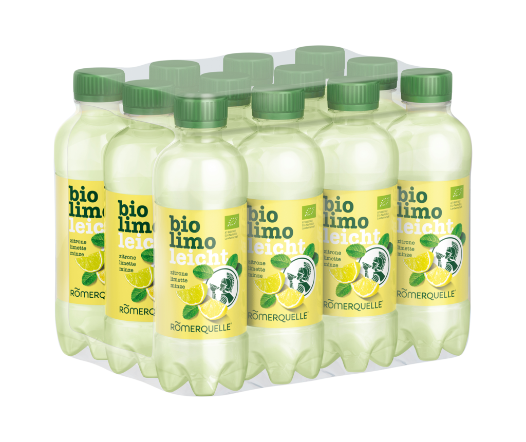 12 0.375l Fl Römerquelle Biolimo leicht Zitrone Limette Minze PET EWP 