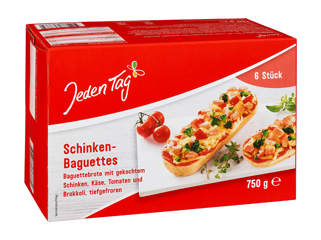6 6erPg TKK Jeden Tag Baguette Schinken 