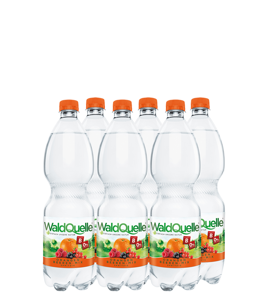 6 1.00l Fl Waldquelle Orangen Beeren Mix PET EWP 