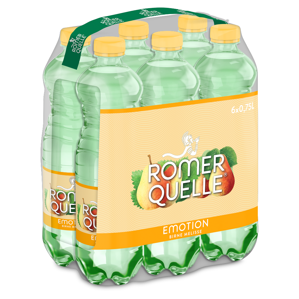 6 0.75l Fl Römerquelle Emotion Birne Melisse PET EWP 