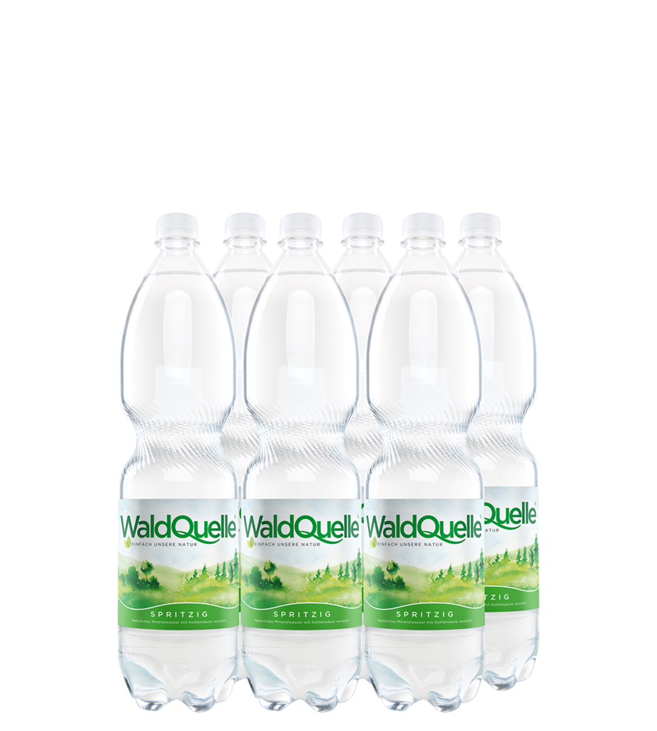 6 1.50l Fl Waldquelle Mineralwasser spritzig PET EWP 