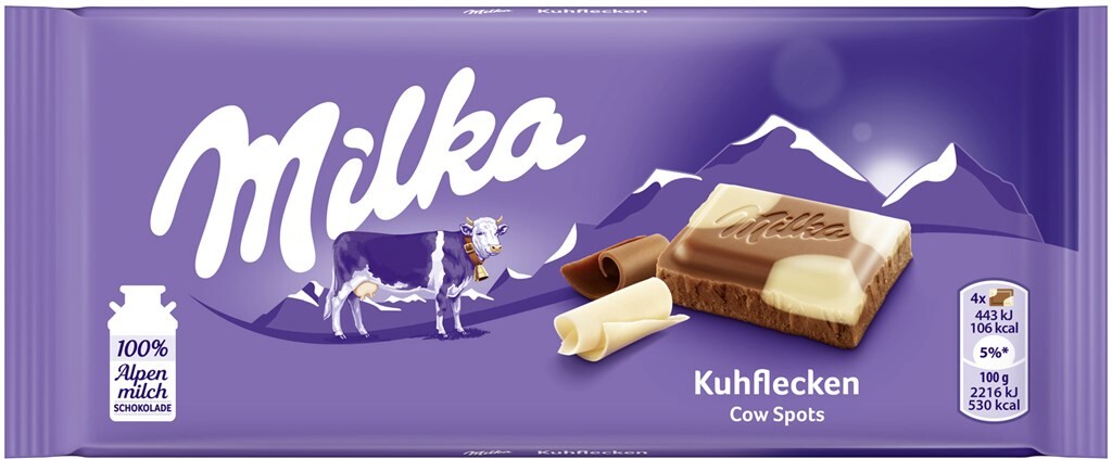 23 100gr Ta Milka Kuhflecken 