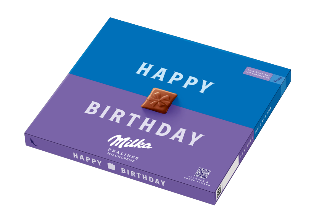 10 110g Pg Sags mit Milka Happy Birthday Milchcreme 