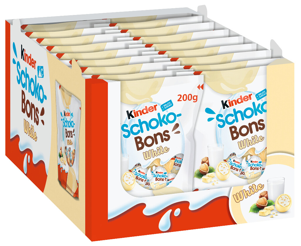 18 200gr Bt Ferrero Kinder Schoko-Bons White  