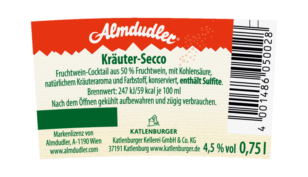6 0.75lFl Almdudler Almspritz vol. 4,5%  