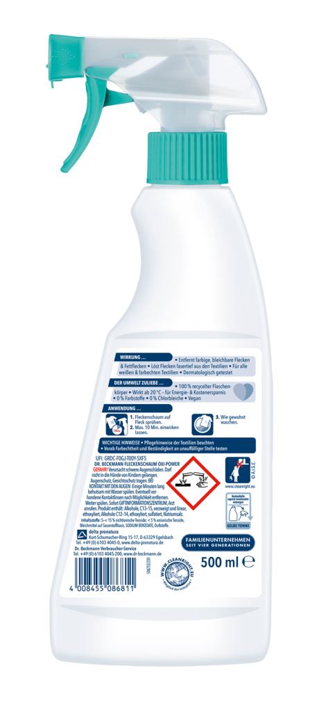 6 0.50l Dr. Beckmann Fleckenschaum Oxi Power  