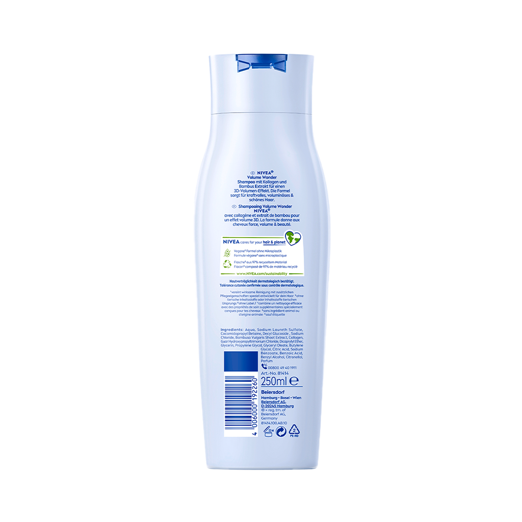 6 250ml Fl Nivea Shampoo Volume Wonder 
