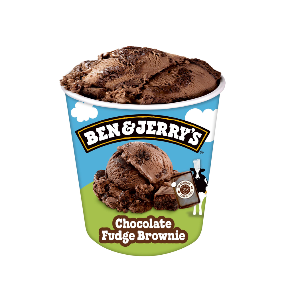 8 465ml Pg TKK Ben&Jerry Eisbecher Chocolate Fudge Brownie 