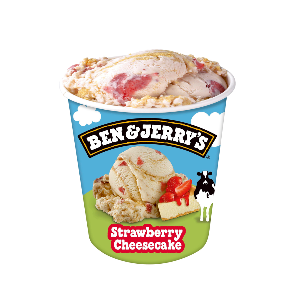 8 465ml Pg TKK Ben&Jerrys Eisbecher Strawberry Cheese 