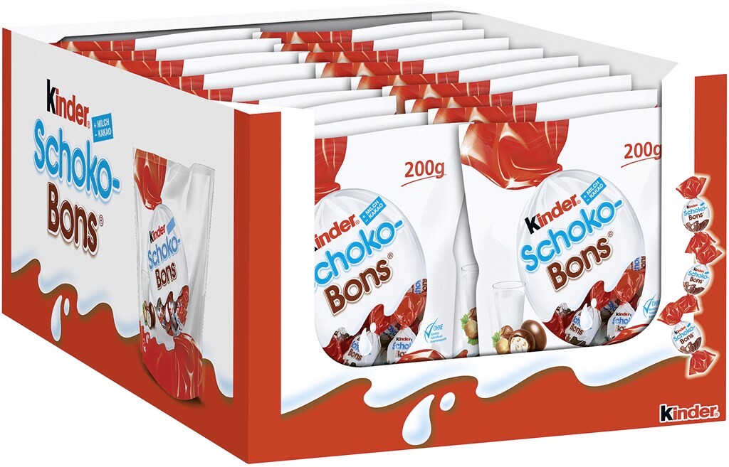18 200gr Bt Ferrero Kinder Schoko-Bons 