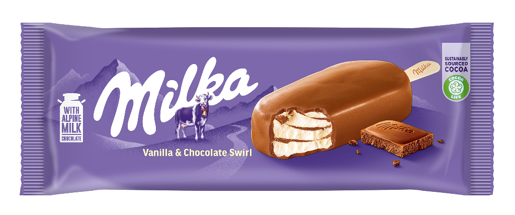20 90mlPg TKK Milka Eis Chocolate Swirl Stick 