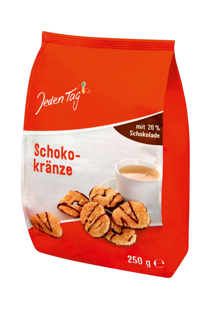10 250g Bt Jeden Tag Schokokränze 