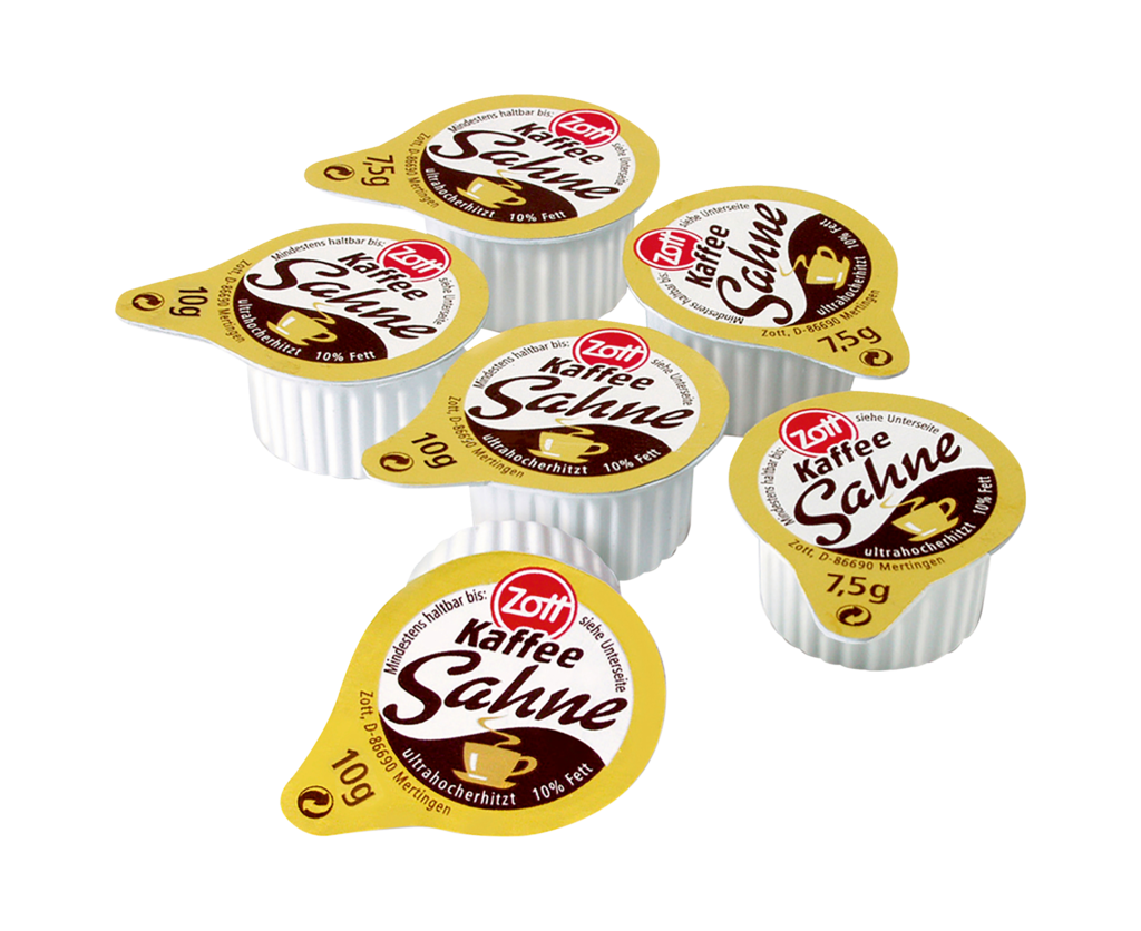 1 240StPg Zott Kaffeeobers/Kaffeesahne Portionsbecher 10g 