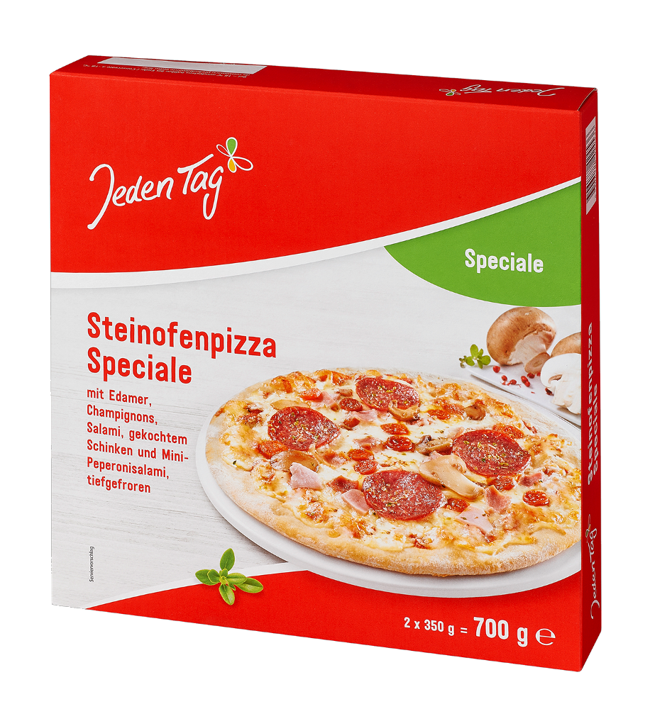 4 2erPg TKK Jeden Tag Steinofen Pizza Speciale 