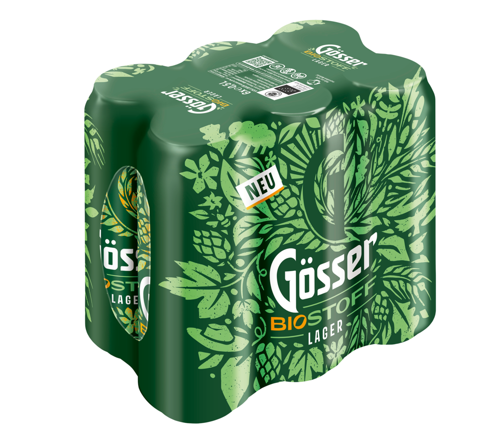 4 6/0.50MP Gösser Biostoff Lager Dose EWP 