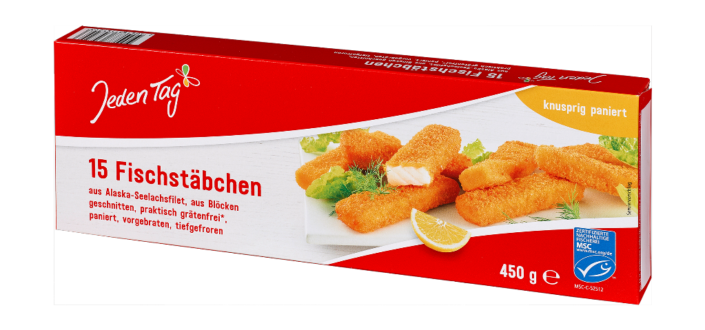 10 450g Pg TKK Jeden Tag Fischstäbchen 