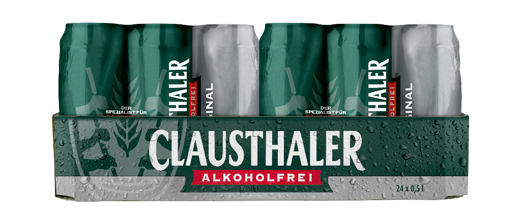 24 0.50l Ds Clausthaler Alkoholfreies Bier Dose 