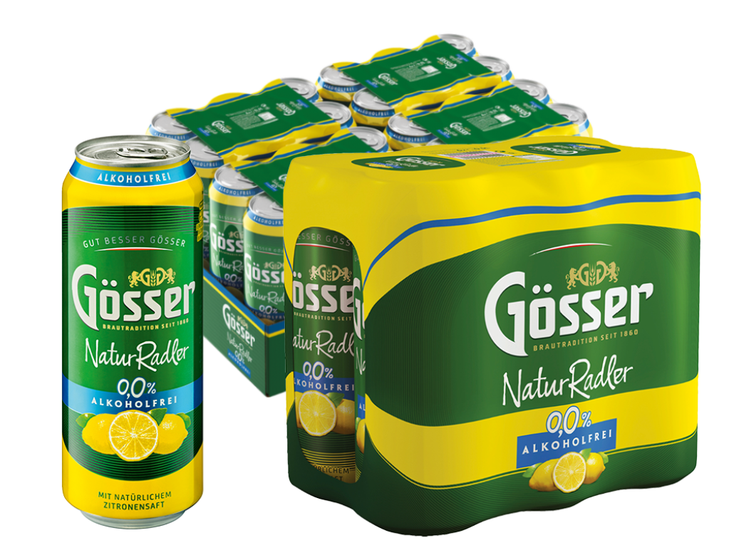 4 6/0.50 MP Gösser Naturradler Zitrone 0,0% Dose 