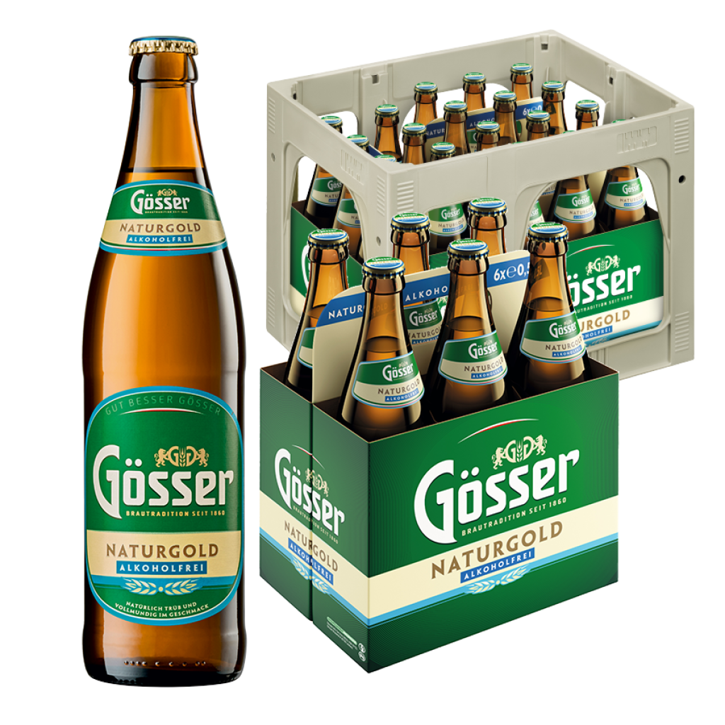 3 6/0.50MP Gösser Naturgold Alkoholfreies Bier MW 